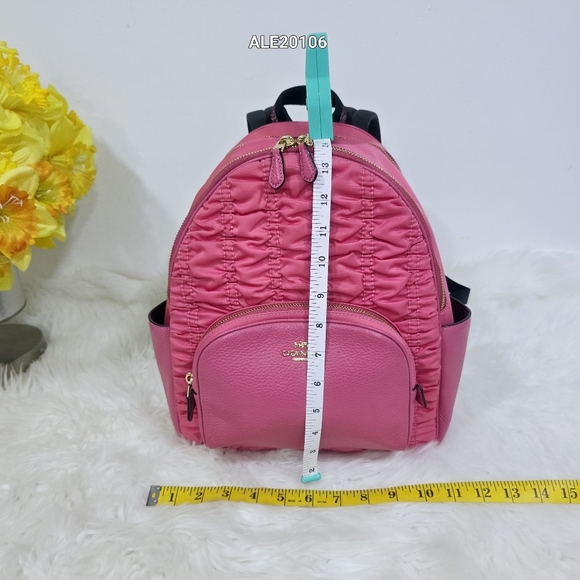 Coach Pink Women's Court Backpack With Ruching C4094 - Picture 4 of 17